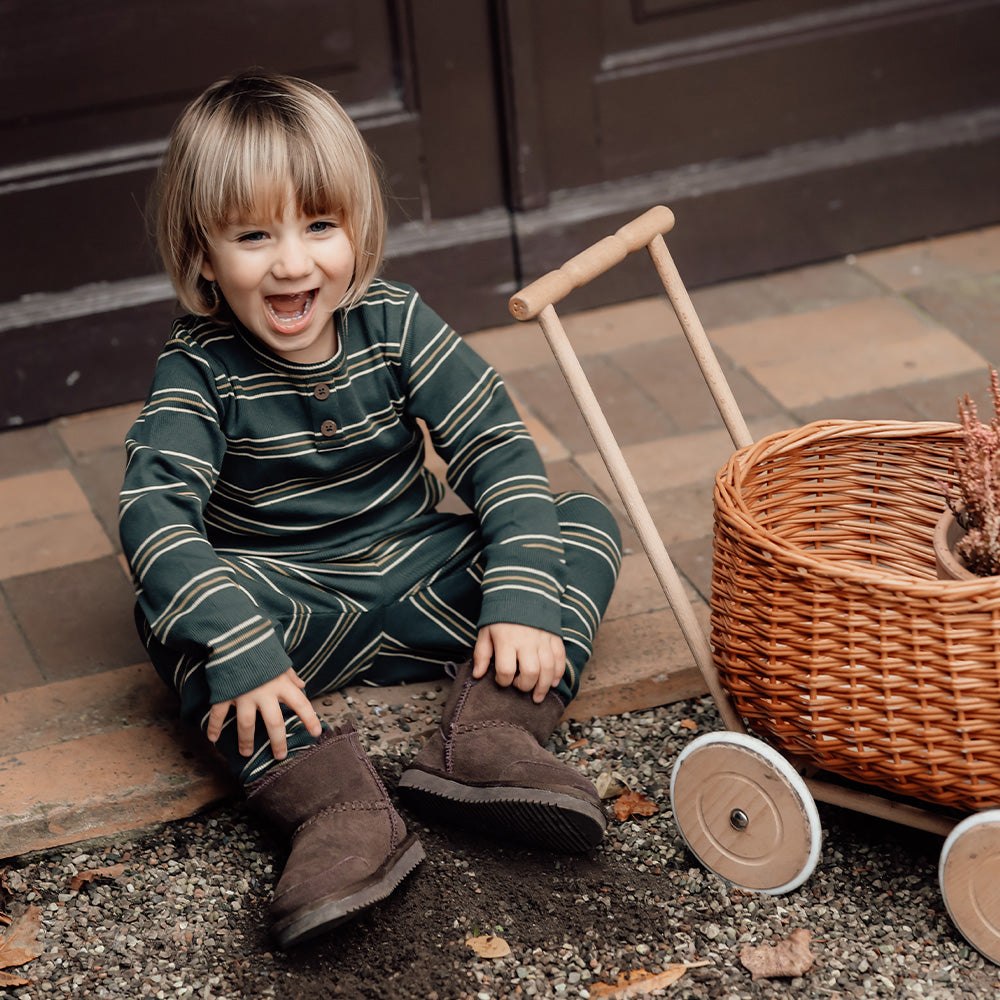 VACVAC studio CARLY pants Bukser Golden forest stripes