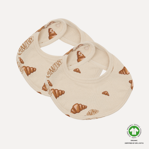 VACVAC studio KUTTER bib, 2 pack Hagesmække Croissant big