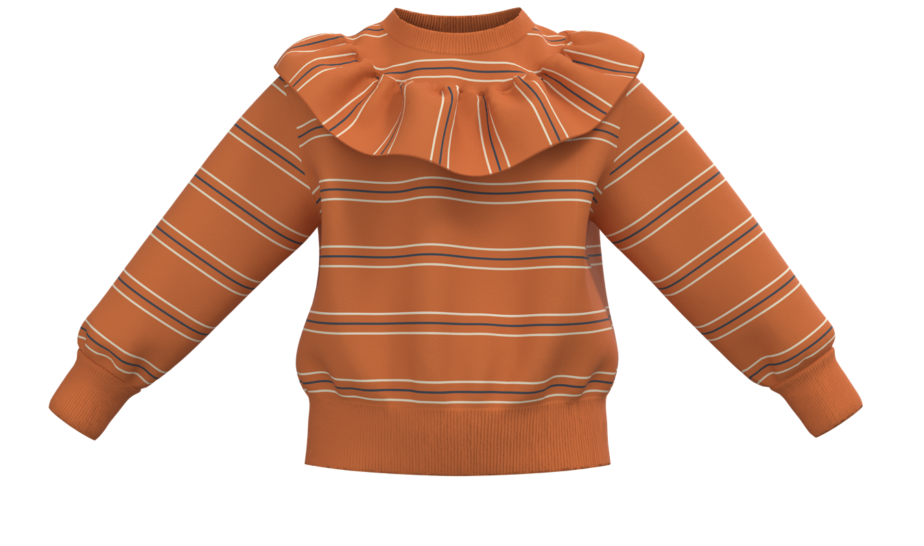 VACVAC studio NORA sweat Sweatshirt Apricot Stripes